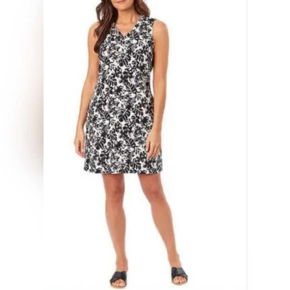 Briggs New York  MiniDress Size Large Sleeveless Linen Blend  EUC